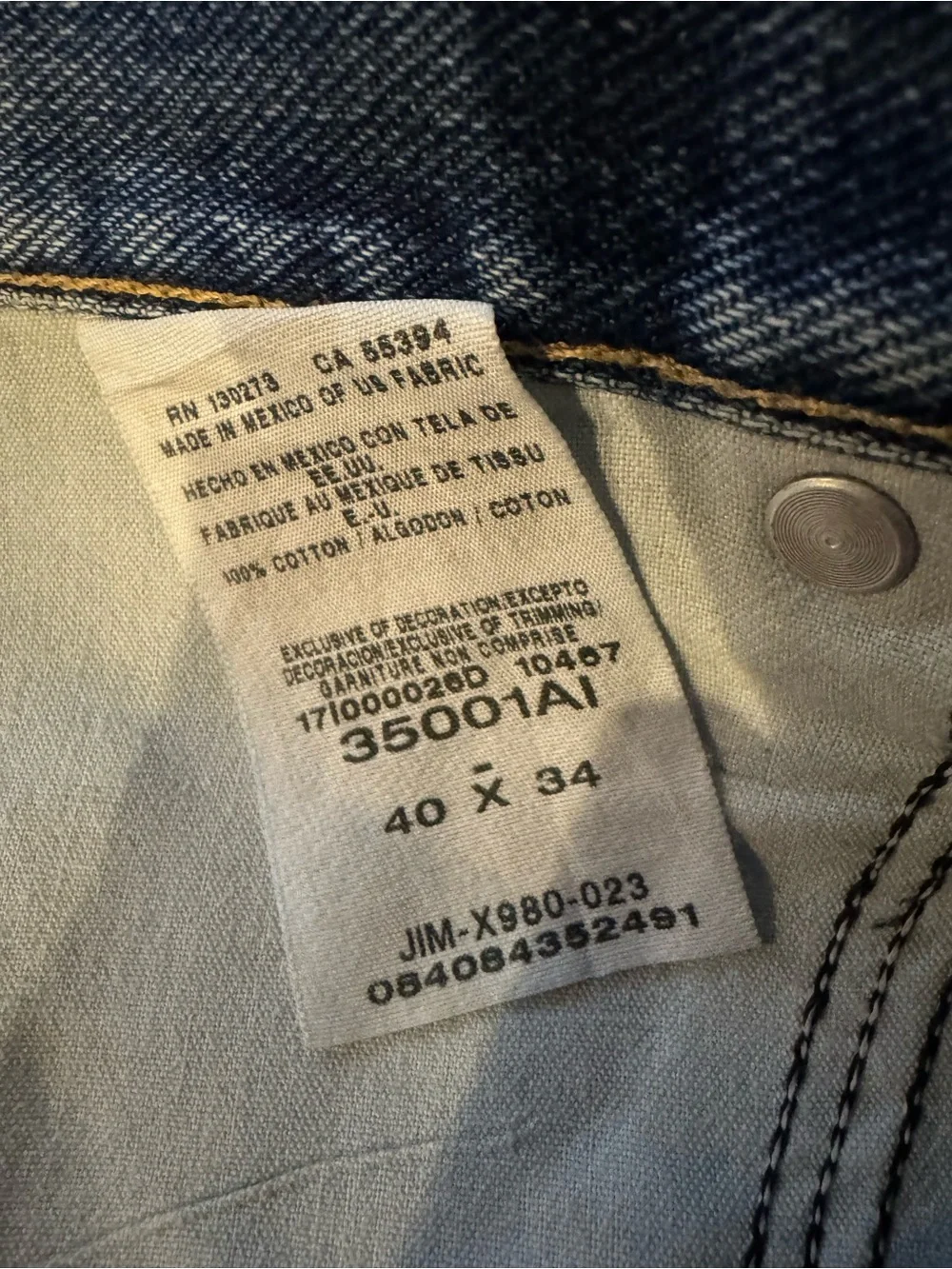 Wrangler Rugged Wear Men's Medium Blue Straight-Leg Jeans Sz 40 x 34 Like New!